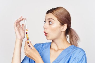 Obraz premium portrait of young woman with pen