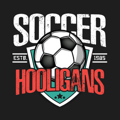 Soccer logo. Soccer hooligans spirit 