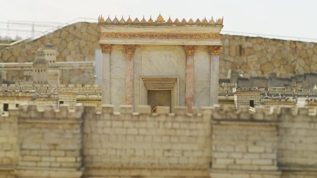 Herod's Temple model at Holyland Model of Jerusalem