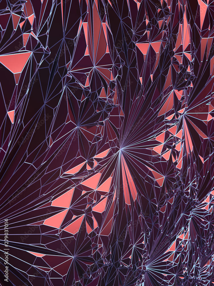 Poster abstract modern glowing wire background. graphic art design. 3d rendering