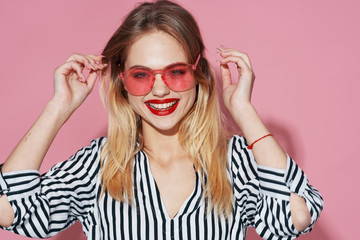 Fototapeta premium young woman with sunglasses