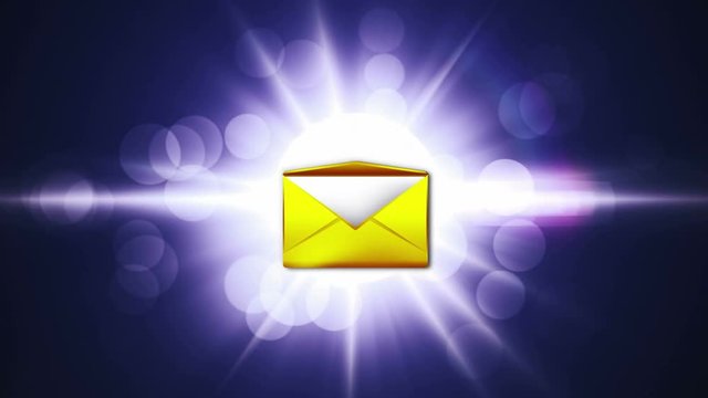 Empty Mail, Abstract e-mail Concept, Animation, Background, Rendering, Loop, 4k
