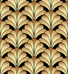 Geometric Floral Art Deco Seamless Pattern Background Design