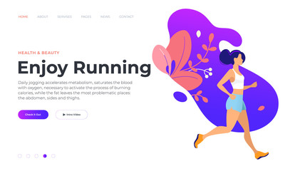 Web page design templates for fitness, yoga, beauty, spa, wellness, natural products, cosmetics, body care. Modern vector illustration concepts for website and mobile website development.