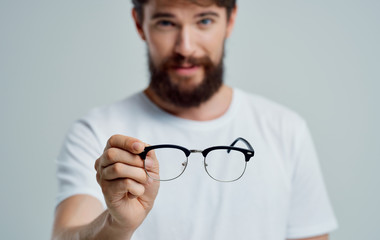 portrait of a man with glasses