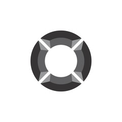 3D Circle logo design vector