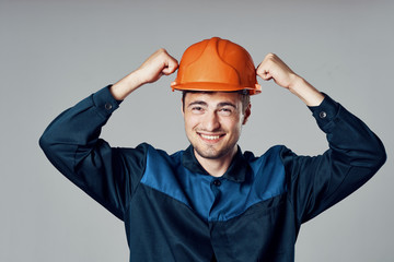 construction worker in helmet