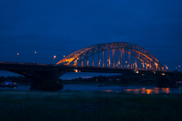 The Waalbridge Nijmegen during Night