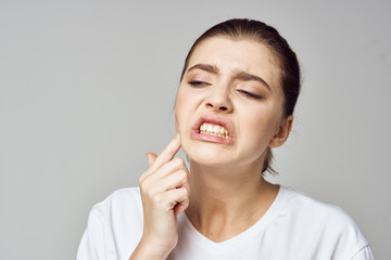 young woman with toothbrush