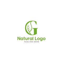 Letter G With Leaf Logo. Green leaf logo icon vector design. Landscape design, garden, Plant, nature and ecology vector. Ecology Happy life Logotype concept icon. Editable file.