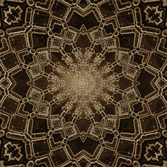 Abstract fractal pattern with embossed elements