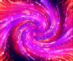 Colorful abstract radiant flash. Explosion hyper acceleration race .for speed in futuristic outer space. Star on dark background. .Magic explosion star with particles. Light effect.