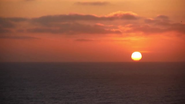 Time lapse tramonto sul mare