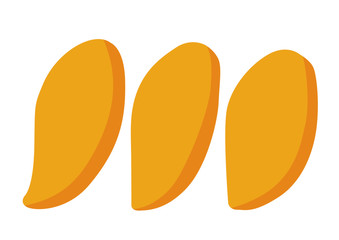 Mango ripe yellow isolated on white background illustration  Vector