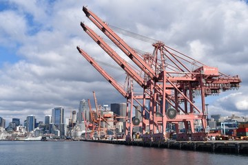 cranes in port