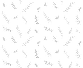 Seamless pattern with branches. Abstract background. Print for polygraphy, posters, shirts and textiles. Doodle for design. Black and white illustration