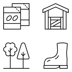 Horticulture Vector Line Icon Set