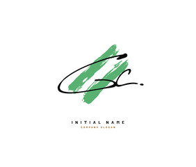 G C GC Beauty vector initial logo, handwriting logo of initial signature, wedding, fashion, jewerly, boutique, floral and botanical with creative template for any company or business.