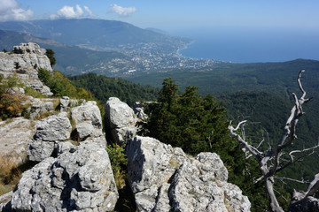 View from Mount Ai-Petri on the Black Sea coast