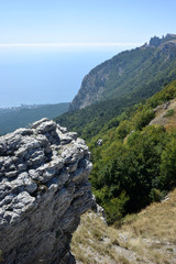 View from Mount Ai-Petri on the Black Sea coast