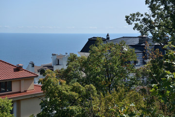 Sea view from the hill. Yalta Crimea