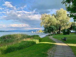 Seeufer am Zürichsee der Gemeinde Rüschlikon im Kanton Zürich