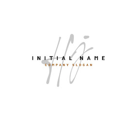 H J HJ Beauty vector initial logo, handwriting logo of initial signature, wedding, fashion, jewerly, boutique, floral and botanical with creative template for any company or business.