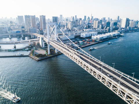 大きな吊り橋　鳥瞰図