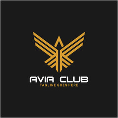 Avia Club Logo Design Inspiration - obrazy, fototapety, plakaty