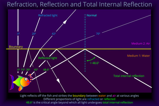 Refraction, Reflection and Total Internal Reflection
