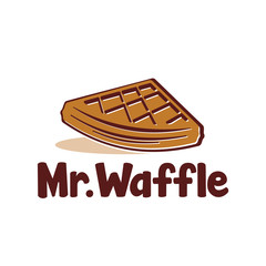 Round Ruddy Waffle Line Art Logo Icon Vector