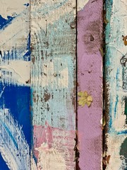Holz Texturen -  bunte Bretter blau, weiss und rosa - Wand als Textur Vorlage / Hintergrund