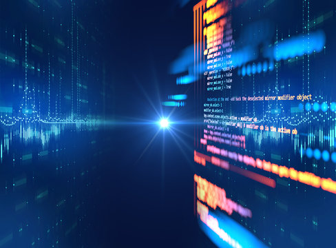 Programming code abstract technology background of software developer and  Computer script