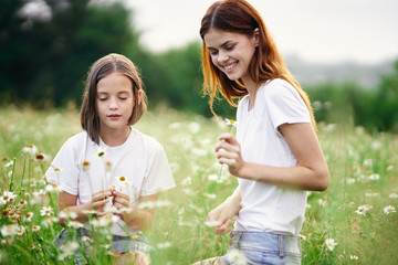 mother and daughter in the park