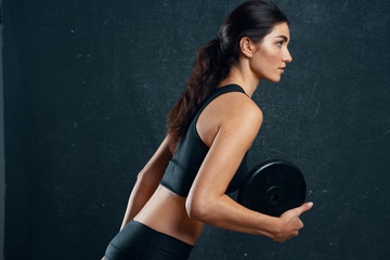 Fototapeta na wymiar Athletic woman exercise motivation