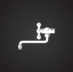Faucet related icon on background for graphic and web design. Simple illustration. Internet concept symbol for website button or mobile app.