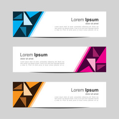 Banner background.Modern template design.Vector design Banner background.ceramic arrangement with unique shapes vector