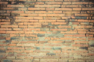Old red brick wall texture
