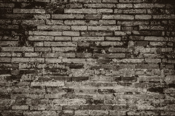 Old red brick wall texture