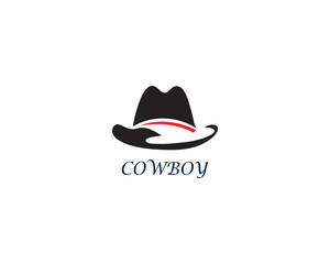 Cowboy hat logo template vector