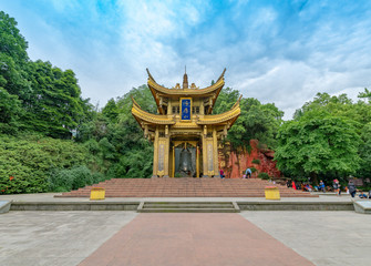 The first mountain pavilion at the foot of Mount Emei, China