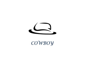Cowboy hat logo template vector