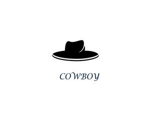 Cowboy hat logo template vector