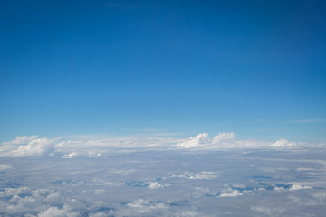 sky and clouds view from airplan
