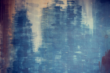 Abstract background old blue paint cement