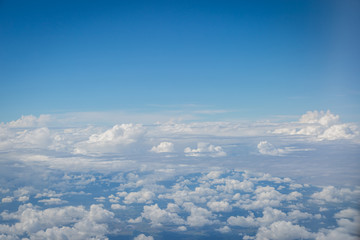 Fototapeta na wymiar sky and clouds view from airplan