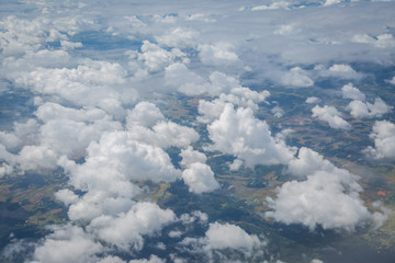 Obraz na płótnie Canvas sky and clouds view from airplan