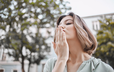 young woman talking on cell phone