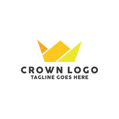 Colorful Crown logo design template. Premium and Modern Icon. Creative Symbol. Shape Crown Logotype.