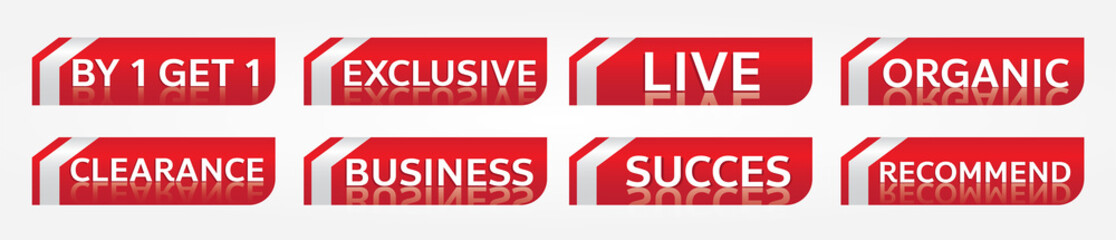 red banner promotion tag design for marketing